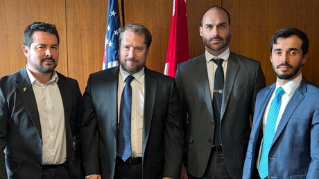 Eduardo e Paulo Figueiredo se reúnem com membros do governo Trump e discutem anistia a Bolsonaro