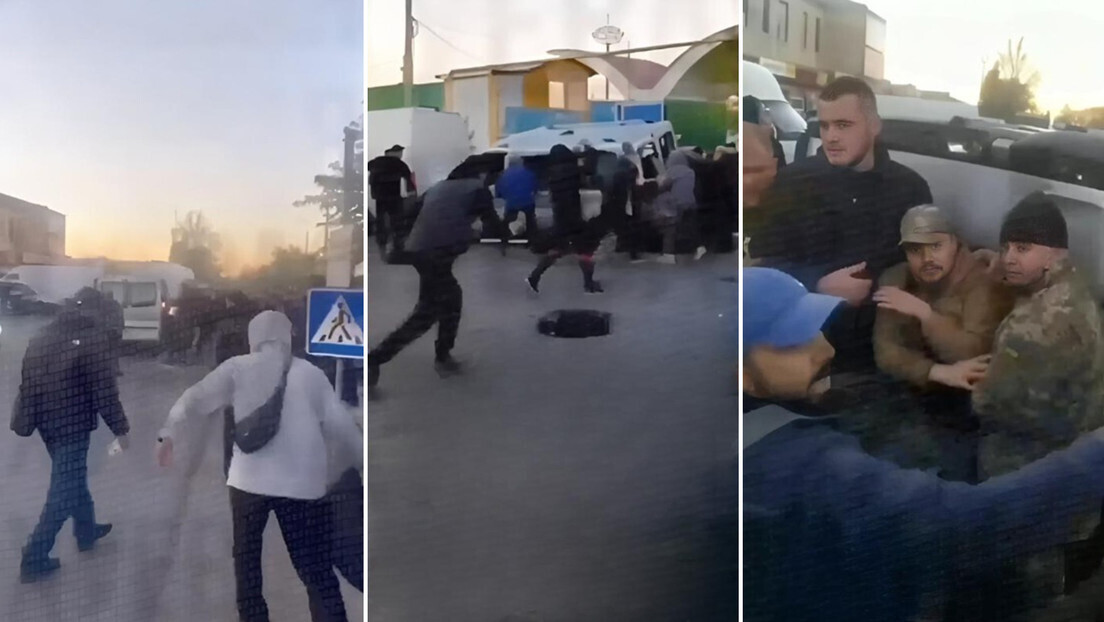 VÍDEO: multidão ataca e vira veículo de recrutadores em resposta à mobilização forçada na Ucrânia