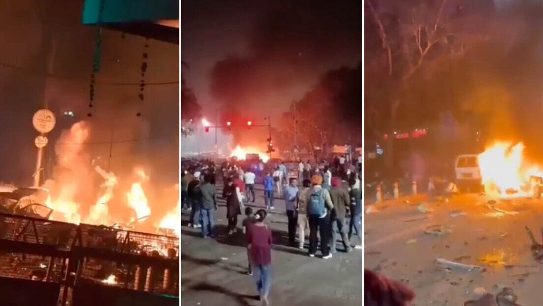 Carro explode na Índia deixando vários mortos e feridos