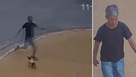VÍDEO FORTE: homem agride brutalmente cachorro na rua e é detido na Argentina