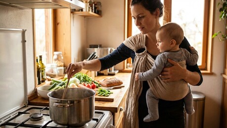 Mãe deixa bebê cair em panela de sopa fervente