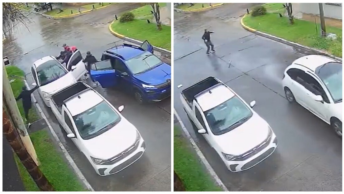 Assalto brutal de carro por seis ladrões na Argentina - VÍDEO