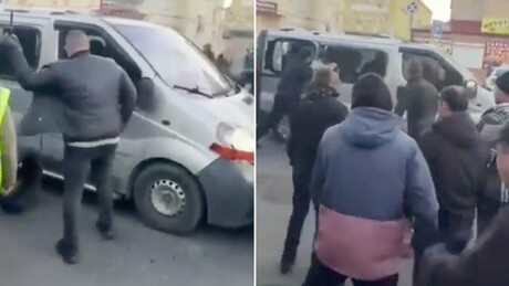 Ucranianos protestam contra mobilização: moradores atacam furgão e libertam homens detidos - VÍDEO