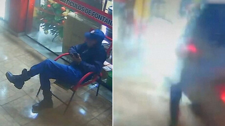 Segurança escapa por pouco de ser atropelado