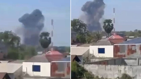 VÍDEO: caças tailandeses bombardeiam cidade no Camboja