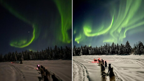 O vídeo mais bonito do mês: aurora boreal e a lua cheia sobre a neve