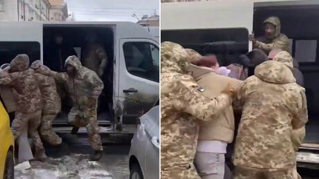 VÍDEOS: Recrutadores ucranianos agridem mulheres que tentam impedir a mobilização forçada