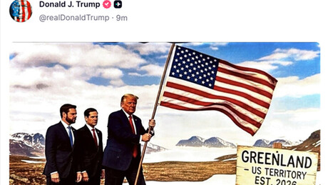 Trump tripudia da Europa com imagens da 'conquista da Groenlândia' geradas por IA