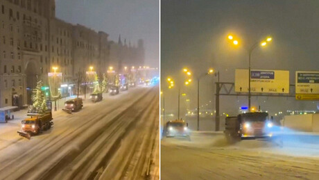 VÍDEOS: Moscou 'afunda' na neve em nova poderosa tempestade de inverno