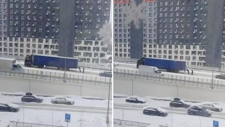 VÍDEO: não é inteligência artificial - policial russo empurra caminhão