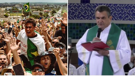 Padre critica marcha liderada por Nikolas Ferreira durante missa em Aparecida: 'Quer o poder'