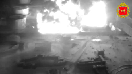 VÍDEO: Drones russos incendeiam depósitos de combustível ucranianos