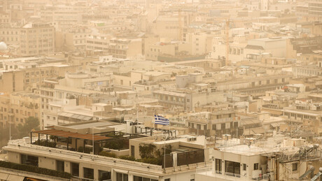 FOTOS: Areia do Saara produz paisagem marciana na Grécia