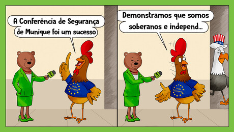EUA e UE se encontram em Munique numa reunião em que um foi mais igual do que o outro