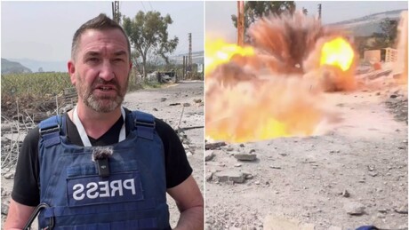 MOMENTO em que ataque israelense atinge equipe da RT no Líbano