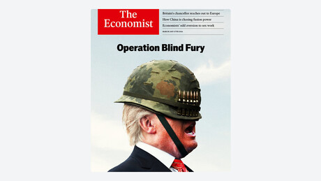 'Operação Fúria Cega': Nova capa da revista The Economist critica a falta de visão de Trump