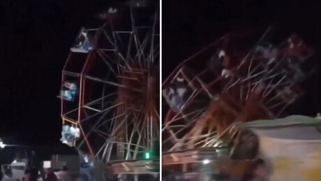 VÍDEO ATERRORIZANTE: Roda-gigante lotada de crianças desaba na Índia