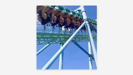 VÍDEO: Montanha-russa quebra e deixa pessoas penduradas de cabeça para baixo