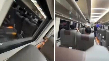 VÍDEO: Barulho intenso dentro de vagão revela momento exato da colisão entre trens