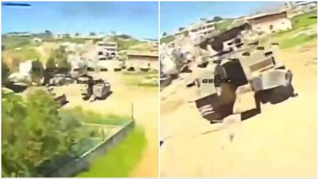 VÍDEO: Drone do Hezbollah atinge veículo blindado israelense no sul do Líbano