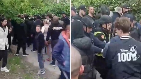 VÍDEO: Multidão reage contra recrutadores de Zelensky
