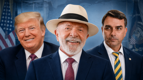 Lula foi tema de conversa entre Donald Trump e Flávio Bolsonaro nos EUA