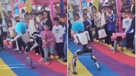 VÍDEO: Menino sofre golpe devastador da 'técnica shaolin' de robô na rua