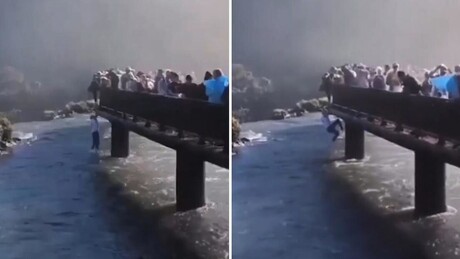 VÍDEO: Turista pula grade de segurança nas Cataratas para recuperar celular