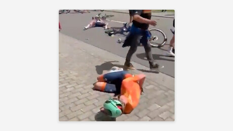 VÍDEO: Ciclistas são atingidos por idosa em scooter em corrida na Alemanha