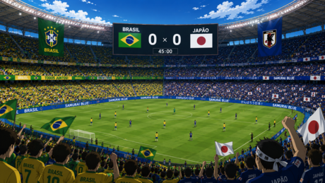 Anime previu confronto entre Brasil e Japão na Copa do Mundo