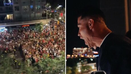 VÍDEO: CR7 se emociona com torcedores na janela de hotel celebrando vitória contra Croácia