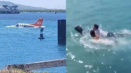 VÍDEO: Passageiros nadam até a costa após avião cair no mar no Haiti