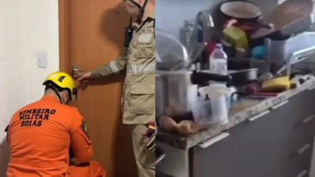 Cena chocante: criança é resgatada abandonada em apartamento sem água e comida