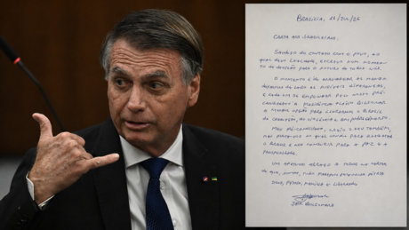 Em carta, sem citar Michelle, Jair Bolsonaro declara apoio à candidatura de Flávio