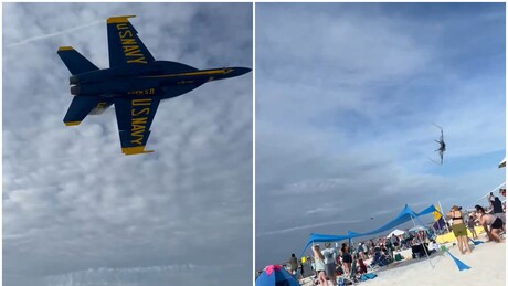 VÍDEO: Rasantes de jatos americanos provoca caos em praia da Flórida