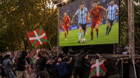 Contra a Espanha, protesto de bascos antes de final da Copa termina em caos