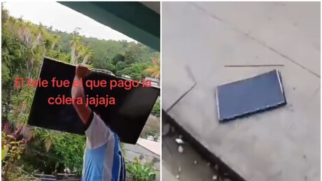 VÍDEO: Torcedor arremessa televisão pela sacada após derrota da Argentina