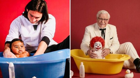 KFC tira sarro do McDonald's e recria foto viral de Messi e Yamal