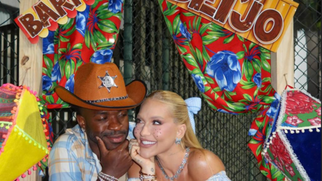 Virginia e Vini Jr. exibem clima de romance em festa julina