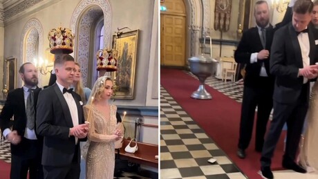 VÍDEO: Raio atinge cruz de igreja no meio de um casamento ortodoxo