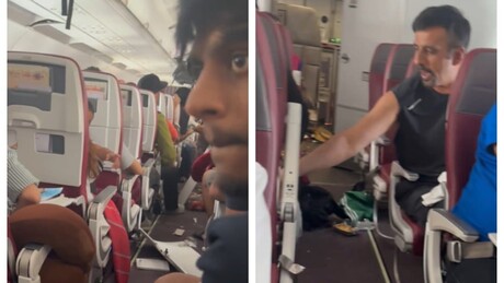 VÍDEO: Interior de avião racha durante turbulência