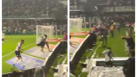 VÍDEO: Zagueiro do Coritiba se empolga demais depois do gol e cai em buraco durante comemoração
