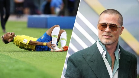 'Uma das piores atuações que já vi': Brad Pitt brinca com Neymar e promete 'curso particular' para fingir melhor faltas