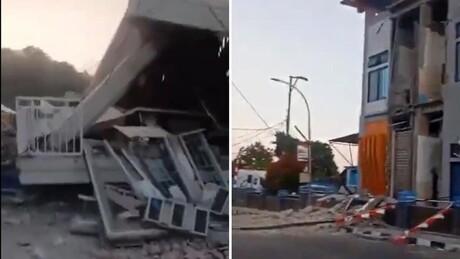 VÍDEOS: primeiros registros de forte terremoto de magnitude 7,7 na Indonésia