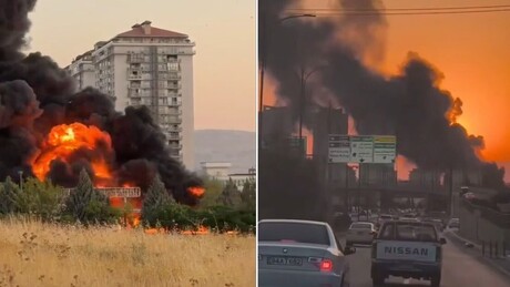 VÍDEOS: Poderosa explosão e incêndio são registrados no Iraque