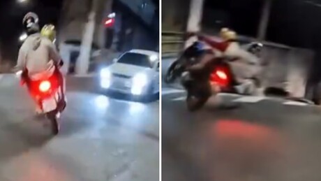 VÍDEO: Carro colide com moto em alta velocidade em São Paulo