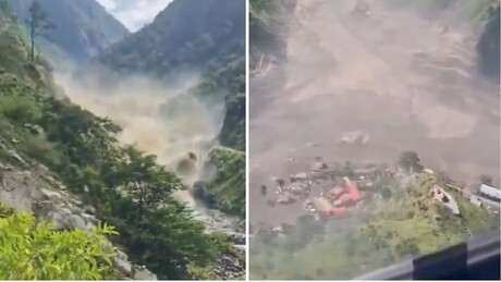 VÍDEOS: TRAGÉDIA NO NEPAL – inundações devastam vilas e deixam vários mortos e centenas de desaparecidos