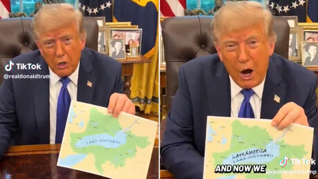 VÍDEO: Trump risca 'Lago Ontário' e o renomeia para 'Lago América'
