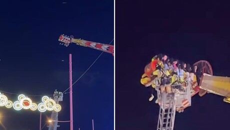 VÍDEO: Jovens ficam presos em brinquedo por 4 horas a 30 metros de altura na Espanha