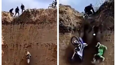 VÍDEO: Motociclistas sofrem para subir encosta íngreme